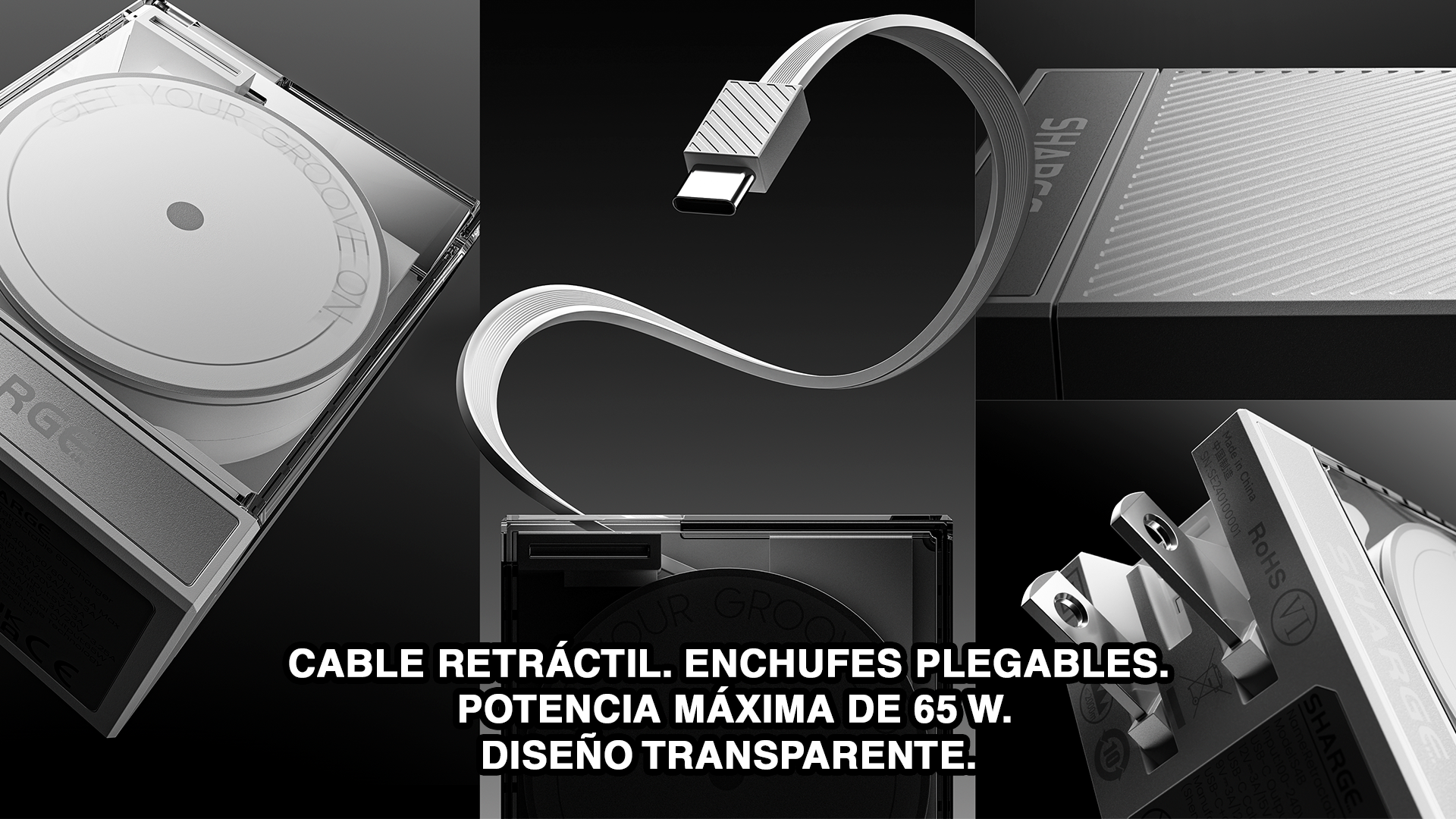 retra 2 cargador Sharge 65W