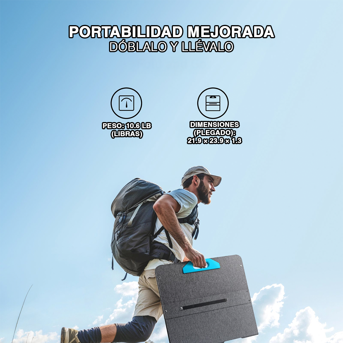 portable panel solar portátil anker 100w