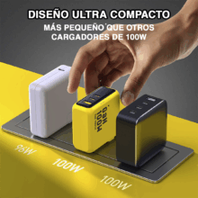 Cargador AOHI The Youth 100W GaN de 3 Puertos con Power Delivery - Image 3