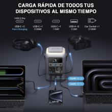 Anker C300X DC Estación de Energía 288 Wh, 300 W, Carga Rápida y Solar - Image 5