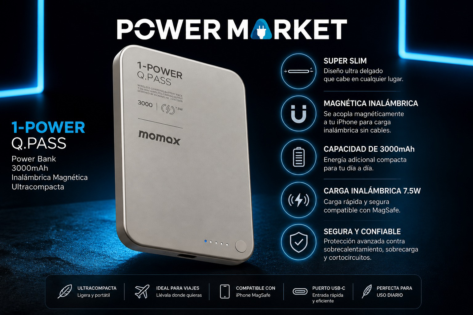 MOMAX Q.Pass 3000mAh